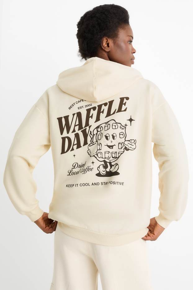Femmes - Sweat à capuche - blanc crème