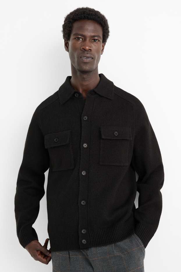 Men - Cardigan - black