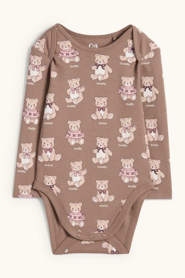 Bébés filles - Teddy bear - body pour bébé - marron