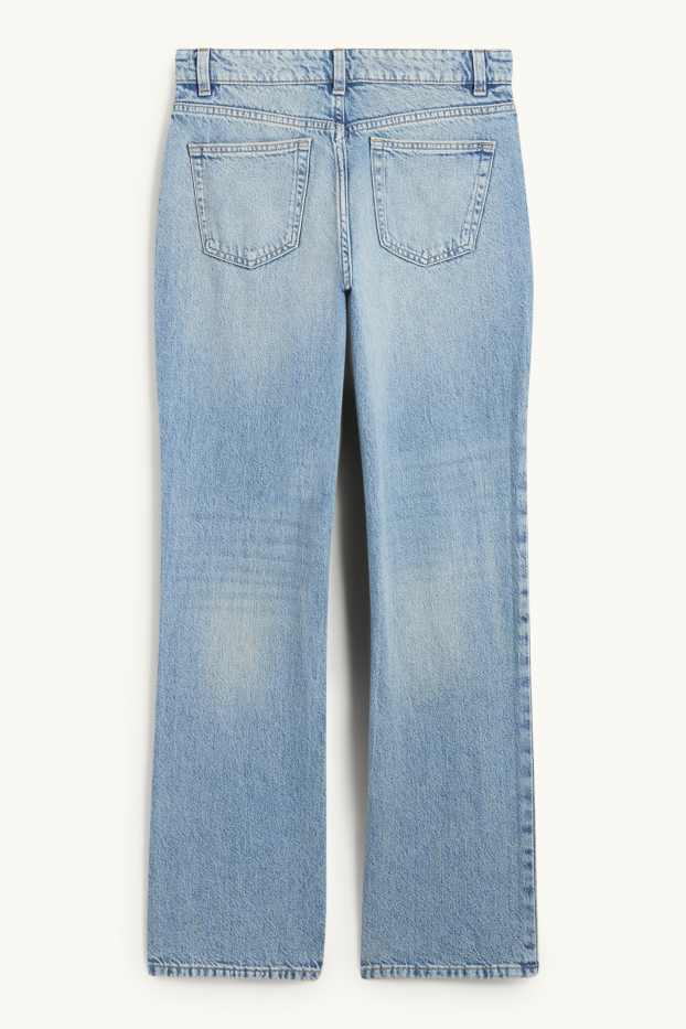 Damen - Straight Jeans - Low Waist - helljeansblau