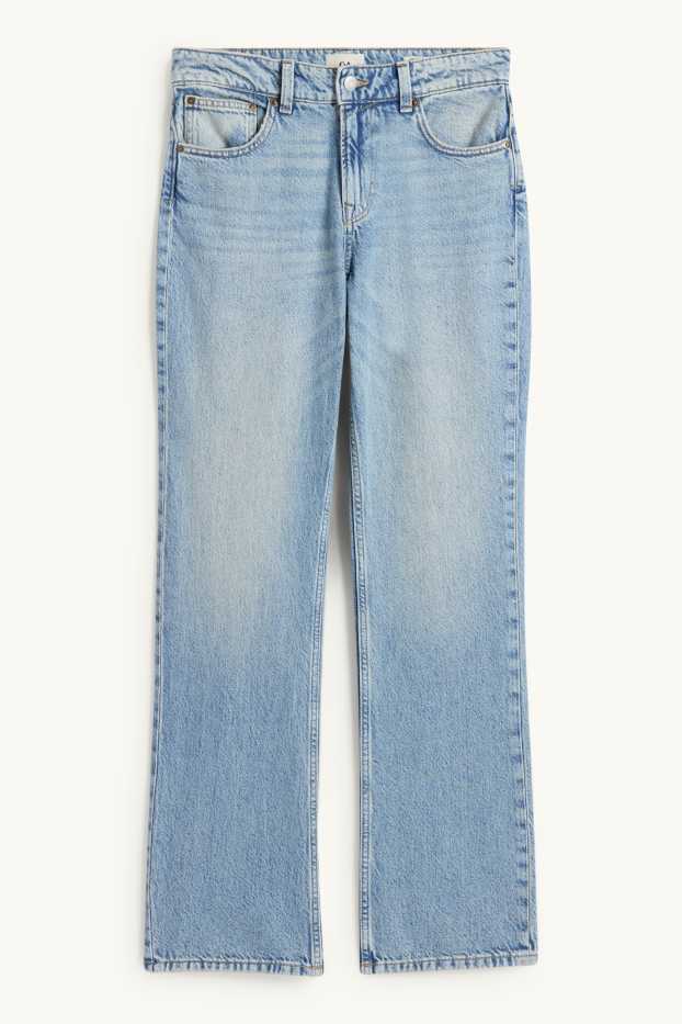 Damen - Straight Jeans - Low Waist - helljeansblau