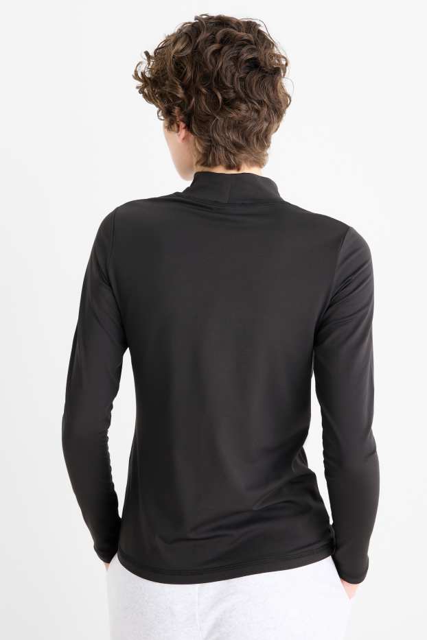 Damen - Thermo-Langarmshirt - Regular Fit - schwarz