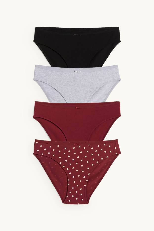 Women - Multipack of 4 - knickers - black