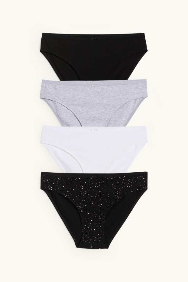Women - Multipack of 4 - knickers - black