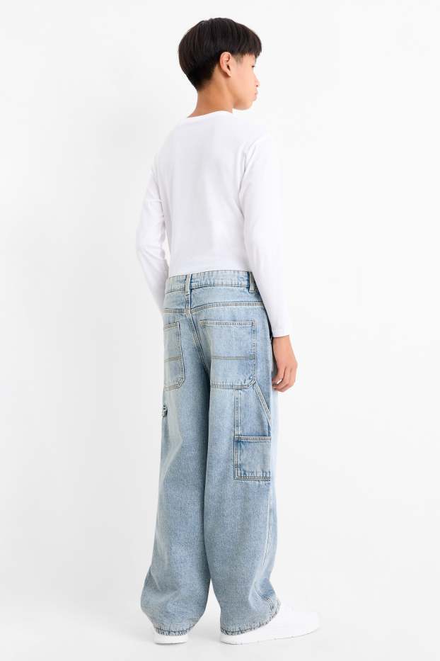Enfants garçons - Baggy jean - jean chaud - jean bleu clair
