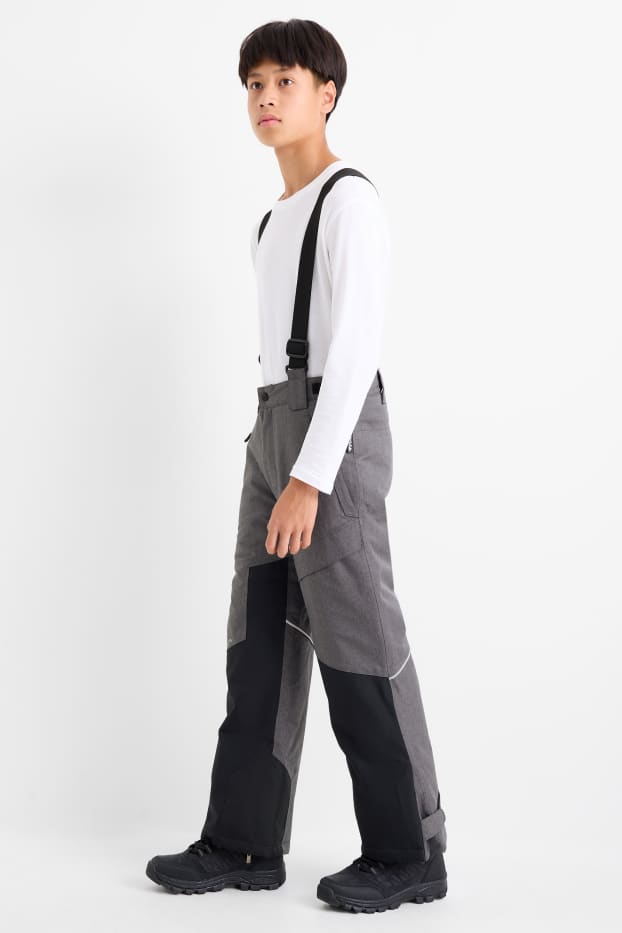 Children Boys - Ski pants - waterproof - dark gray