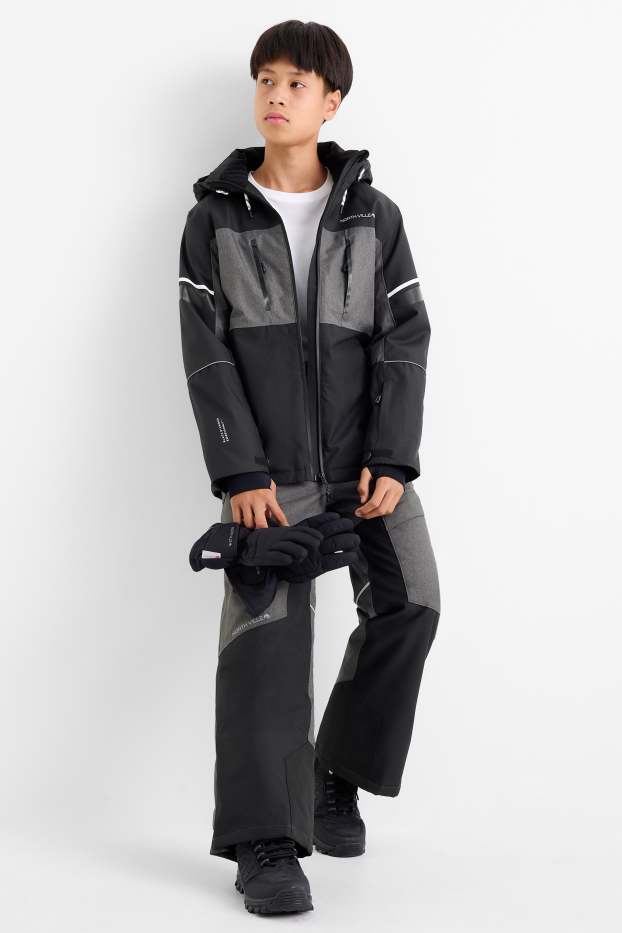 Children Boys - Ski pants - waterproof - dark gray