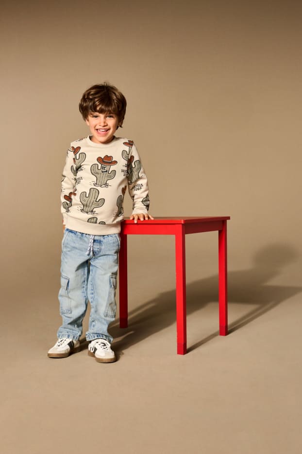 Kinder Jungen - Cargo Jeans - helljeansblau