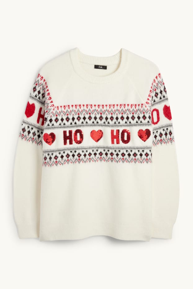 Femmes - Pull de Noël - blanc