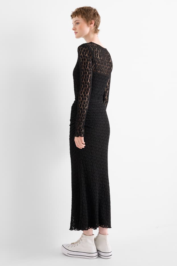 Dámské - Krajková sukně - černá