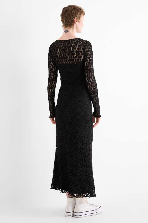 Dámské - Krajková sukně - černá