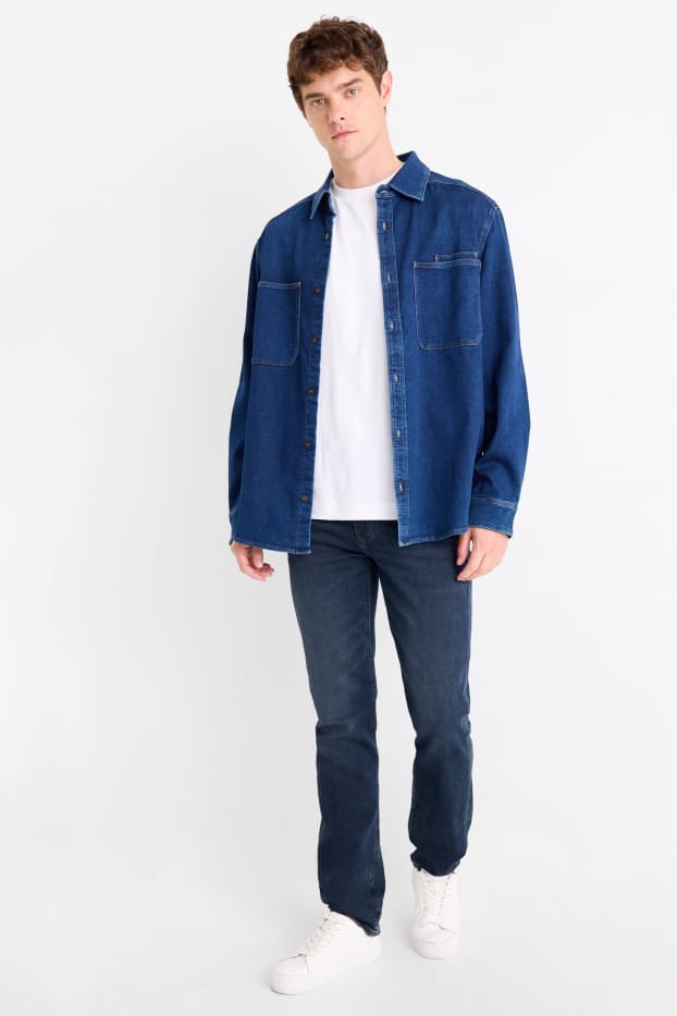 Mężczyźni - Slim jeans - Flex jog denim - LYCRA® - dżins-ciemnoniebieski