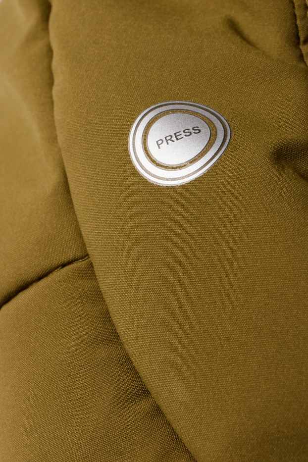 Home - Jaqueta embuatada amb caputxa - impermeable - caqui