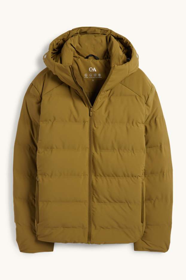 Home - Jaqueta embuatada amb caputxa - impermeable - caqui