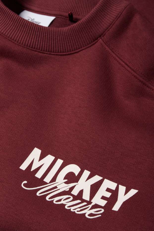 Femei - Bluză de molton - Mickey Mouse - vișiniu