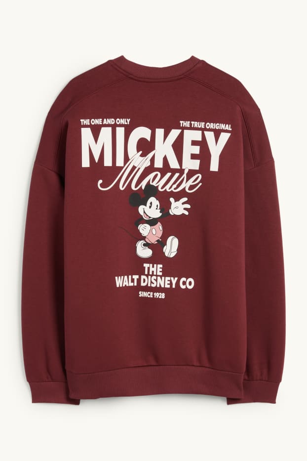 Femei - Bluză de molton - Mickey Mouse - vișiniu