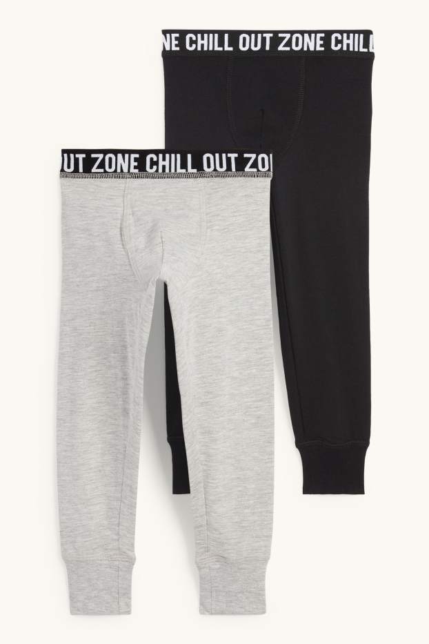 Nen - Paquet de 2 - pantalons llargs interiors tèrmics - gris clar jaspiat