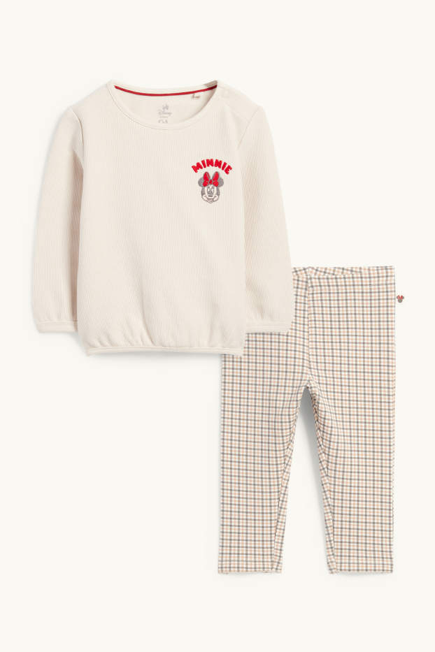 Bébés filles - Minnie Mouse - tenue pour bébé - 2 pièces - beige clair