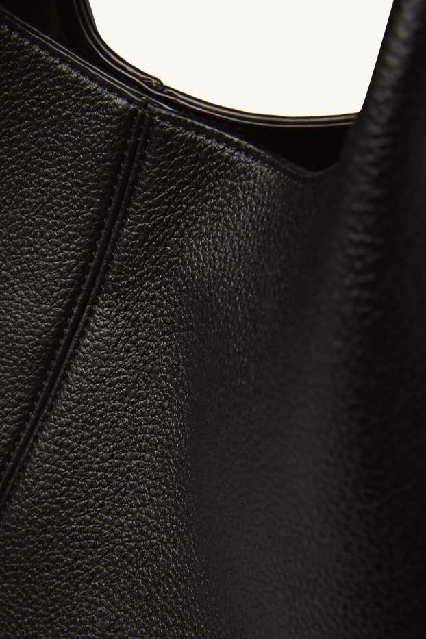 Dona - Bossa shopper gran - pell sintètica - negre