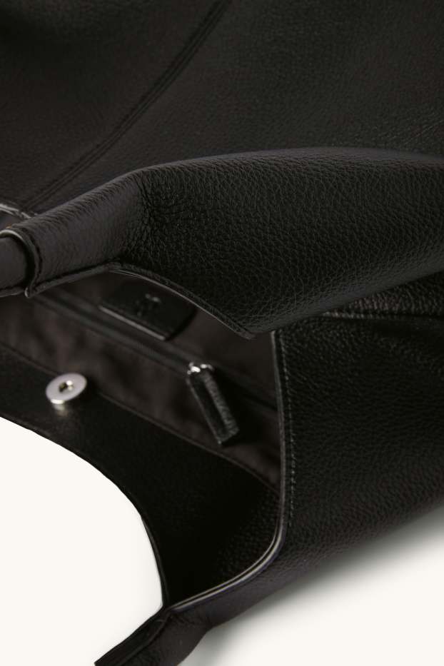 Dona - Bossa shopper gran - pell sintètica - negre