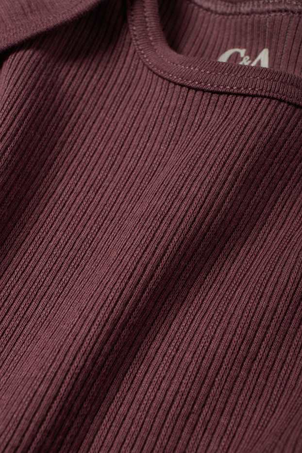 Unisex - Baby-Body - gerippt - bordeaux