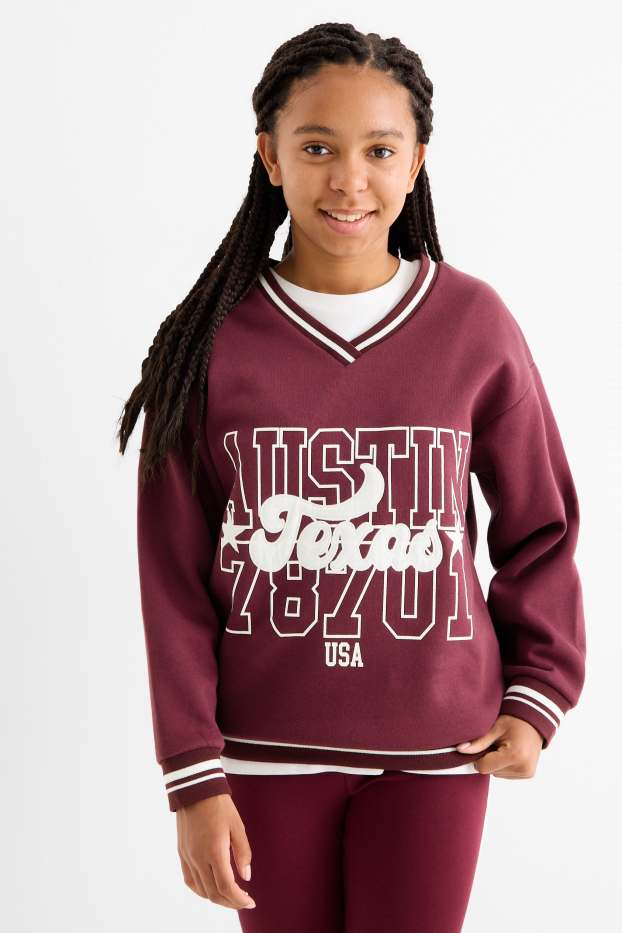 Enfants filles - Austin - Sweat - bordeaux