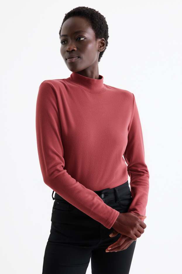 Dona - Samarreta polar de mànigues llargues tèrmica - regular fit - vermell fosc