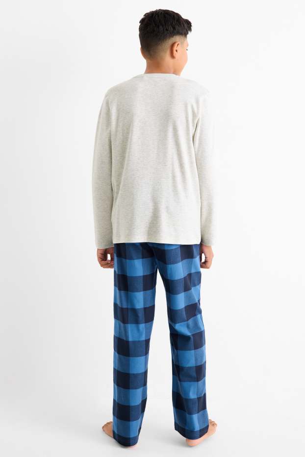 Enfants garçons - Jeux vidéo - pyjama - 2 pièces - gris clair