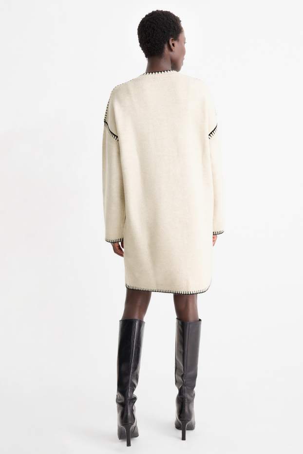 Donna - Vestito in maglia - straight fit - beige chiaro