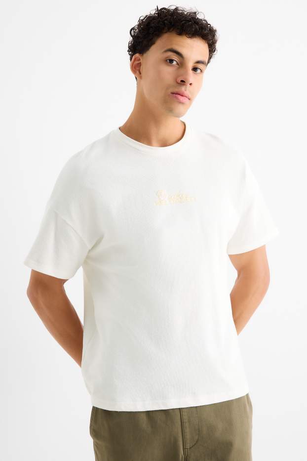 Heren - T-shirt - oversized - wit