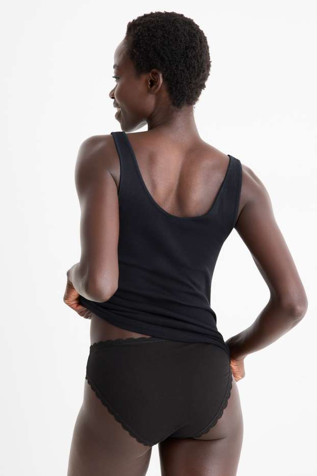 Donna - Confezione da 4 - slip - nero