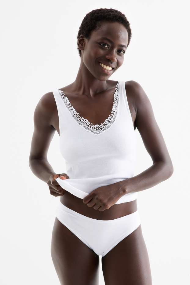 Women - Multipack of 3 - briefs - white