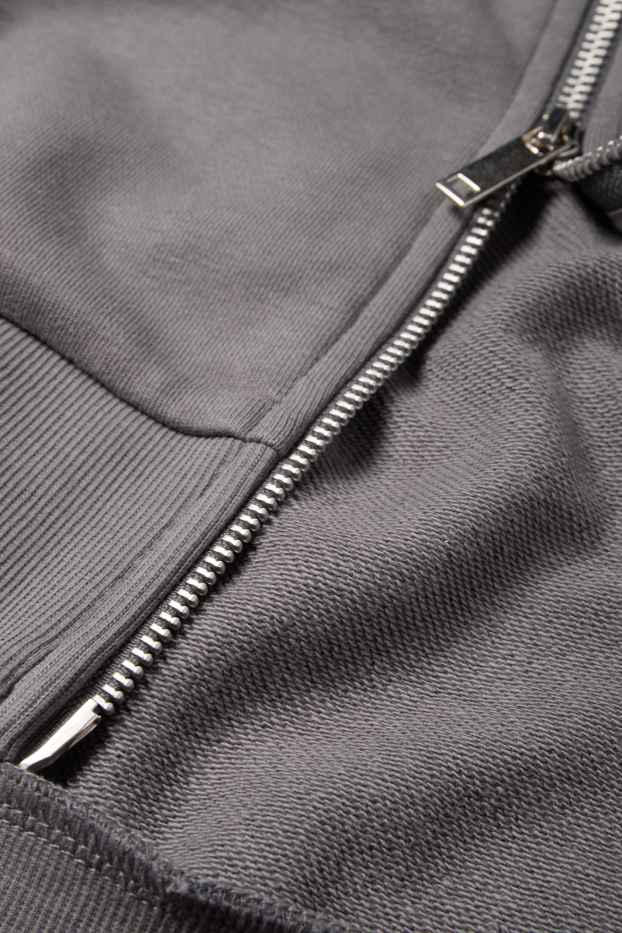 Hommes - Sweat zippé à capuche - gris