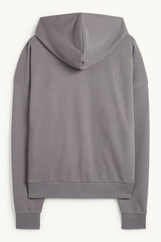 Hommes - Sweat zippé à capuche - gris