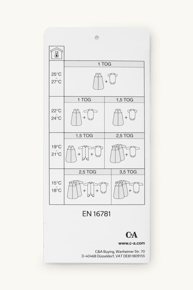 Unisex - Multipack of 2 - baby sleeping bag - 6-18 months - cremewhite