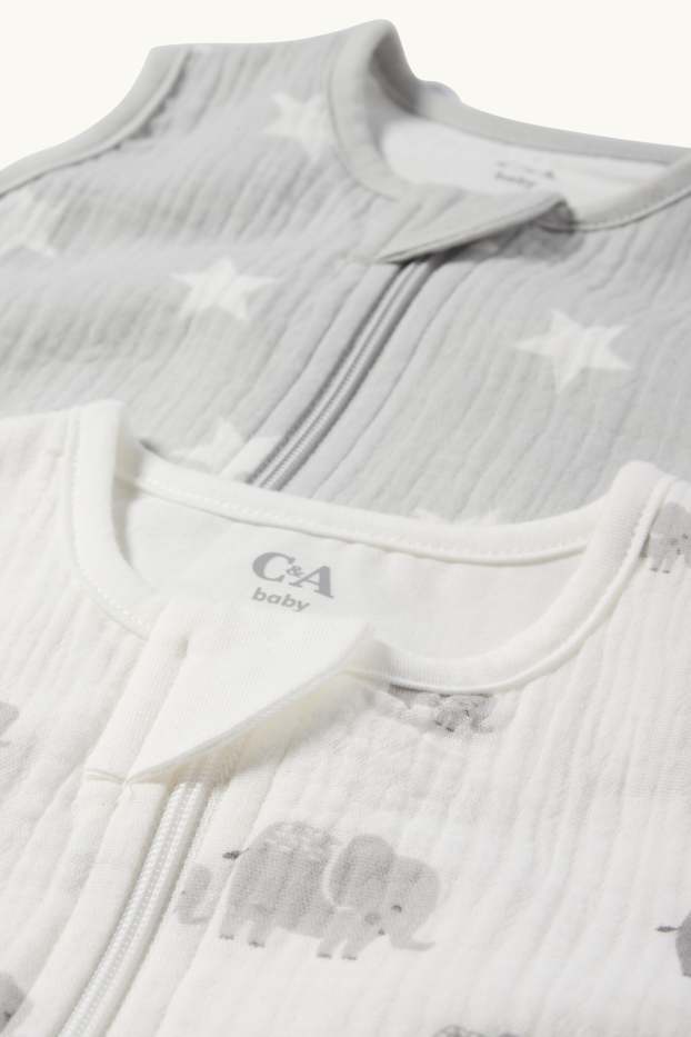 Unisex - Multipack of 2 - baby sleeping bag - 6-18 months - cremewhite