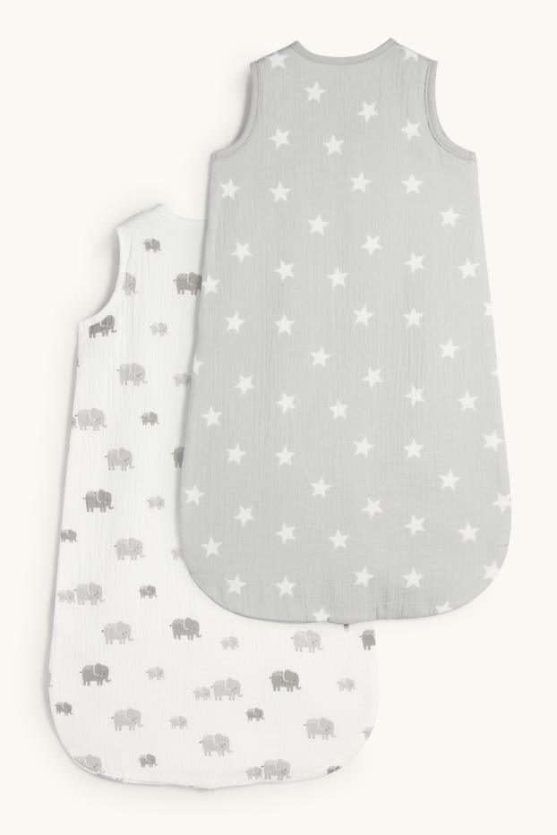 Unisex - Multipack of 2 - baby sleeping bag - 6-18 months - cremewhite