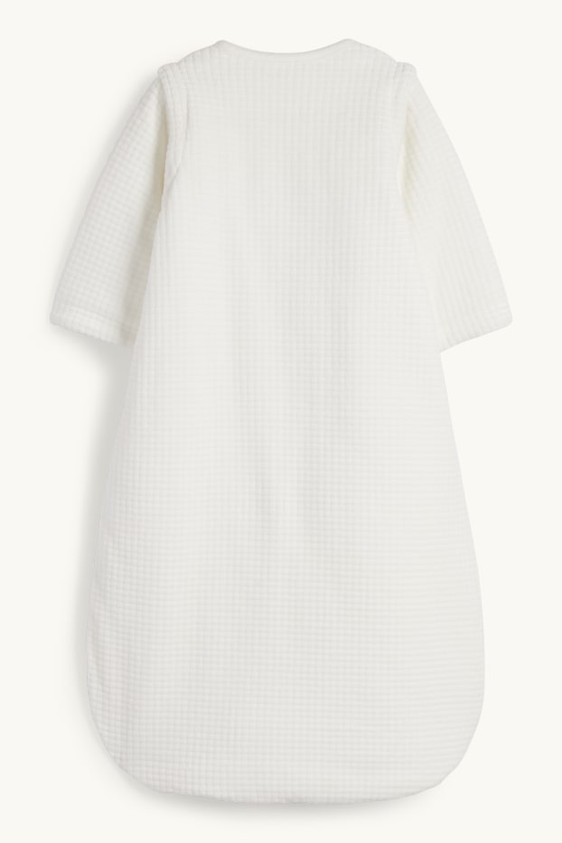 Baby Girls - Teddy bear - baby sleeping bag - 0-4 months - ribbed - cremewhite