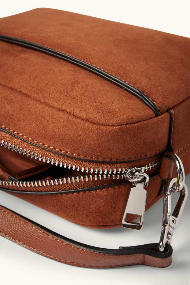 Damen - Umhängetasche mit abnehmbarem Taschengurt - braun