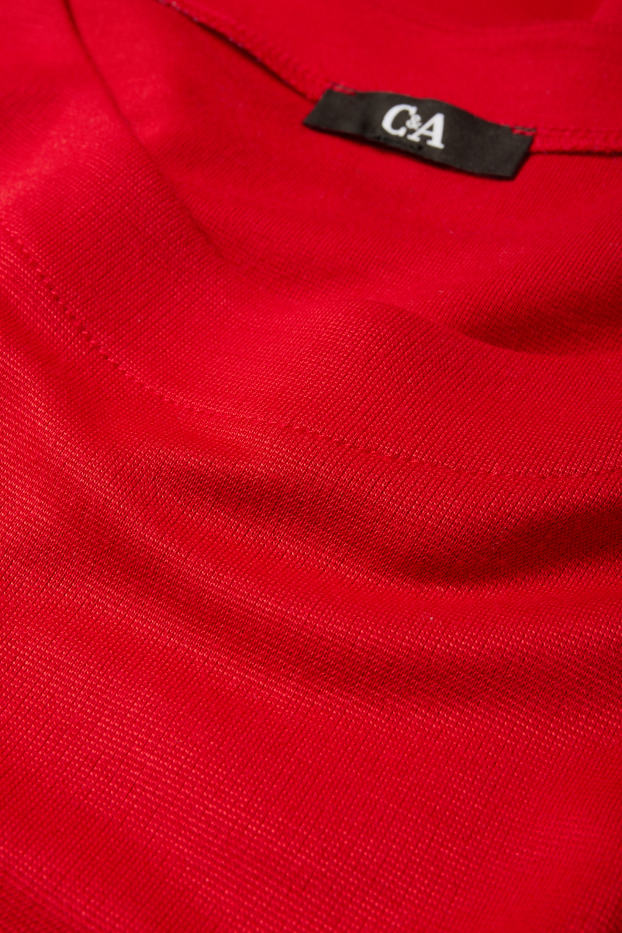 Damen - Langarmshirt - Relaxed Fit - rot