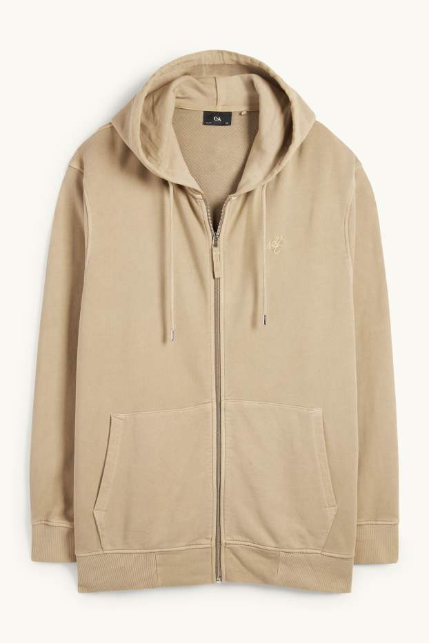 Men - Zip-through hoodie - beige