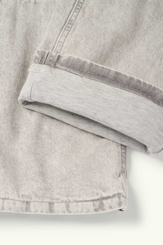 Kinder Jungen - Cargo Jeans - Thermojeans - helljeansgrau