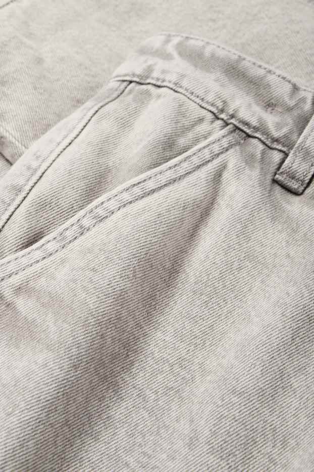 Kinder Jungen - Cargo Jeans - Thermojeans - helljeansgrau