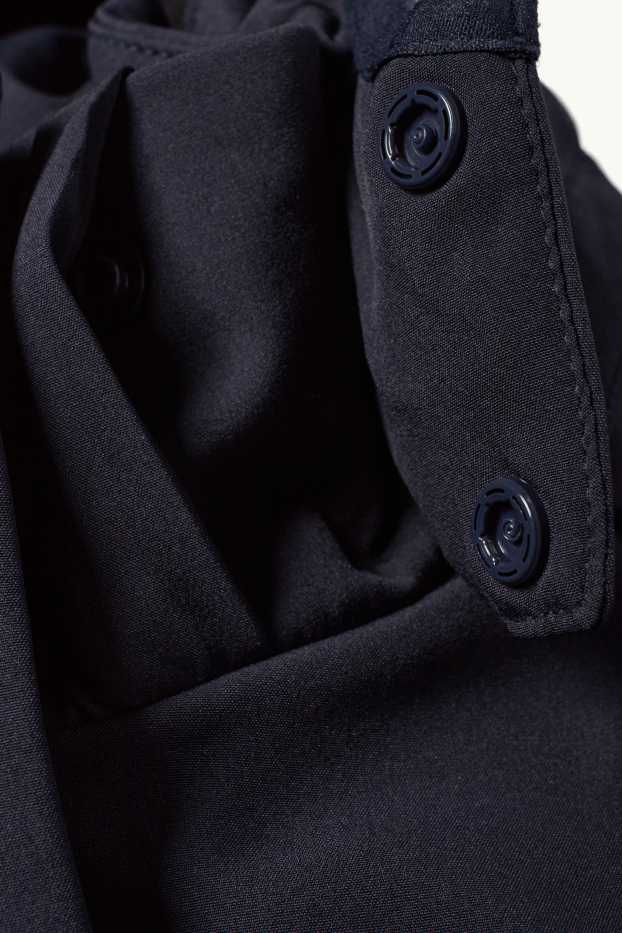 Dames - Softshellmantel met capuchon - waterafstotend - 4 Way Stretch - donkerblauw