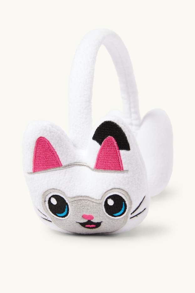 Copii - Fete - Casa de păpuși a lui Gabby - acoperitoare pentru urechi, din fleece - alb