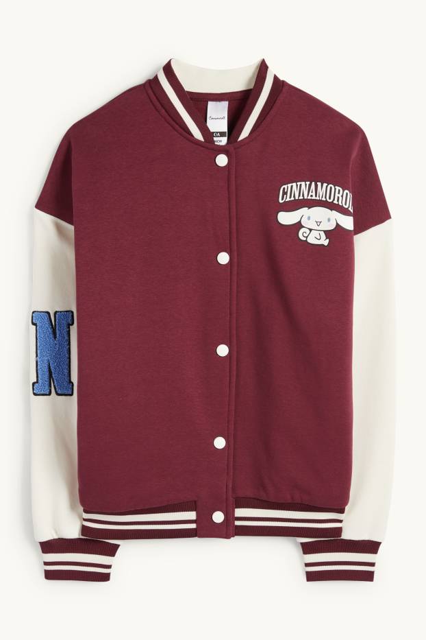 Enfants filles - Cinnamoroll - veste campus - bordeaux