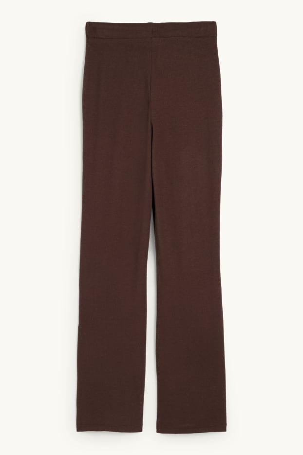 Damen - Strick-Jogginghose - dunkelbraun