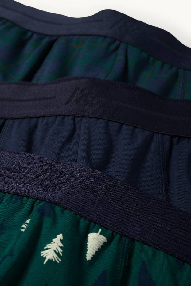 Men - Multipack of 3 - trunks - dark green