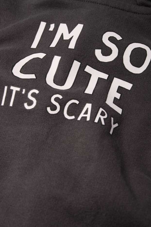 Baby: jongens - Skelet - babypak voor Halloween - donkergrijs