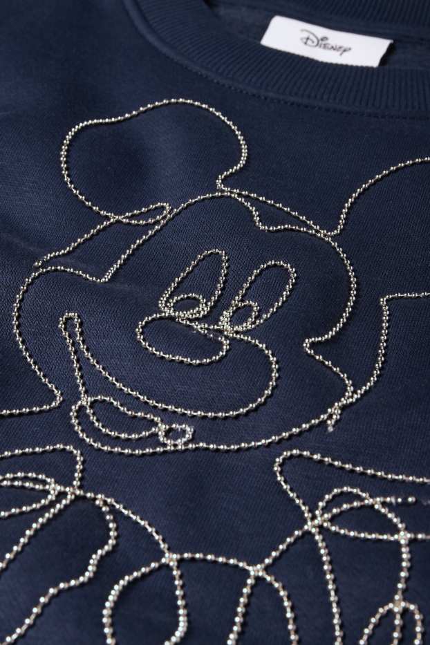 Femei - Bluză de molton - Mickey Mouse - albastru închis